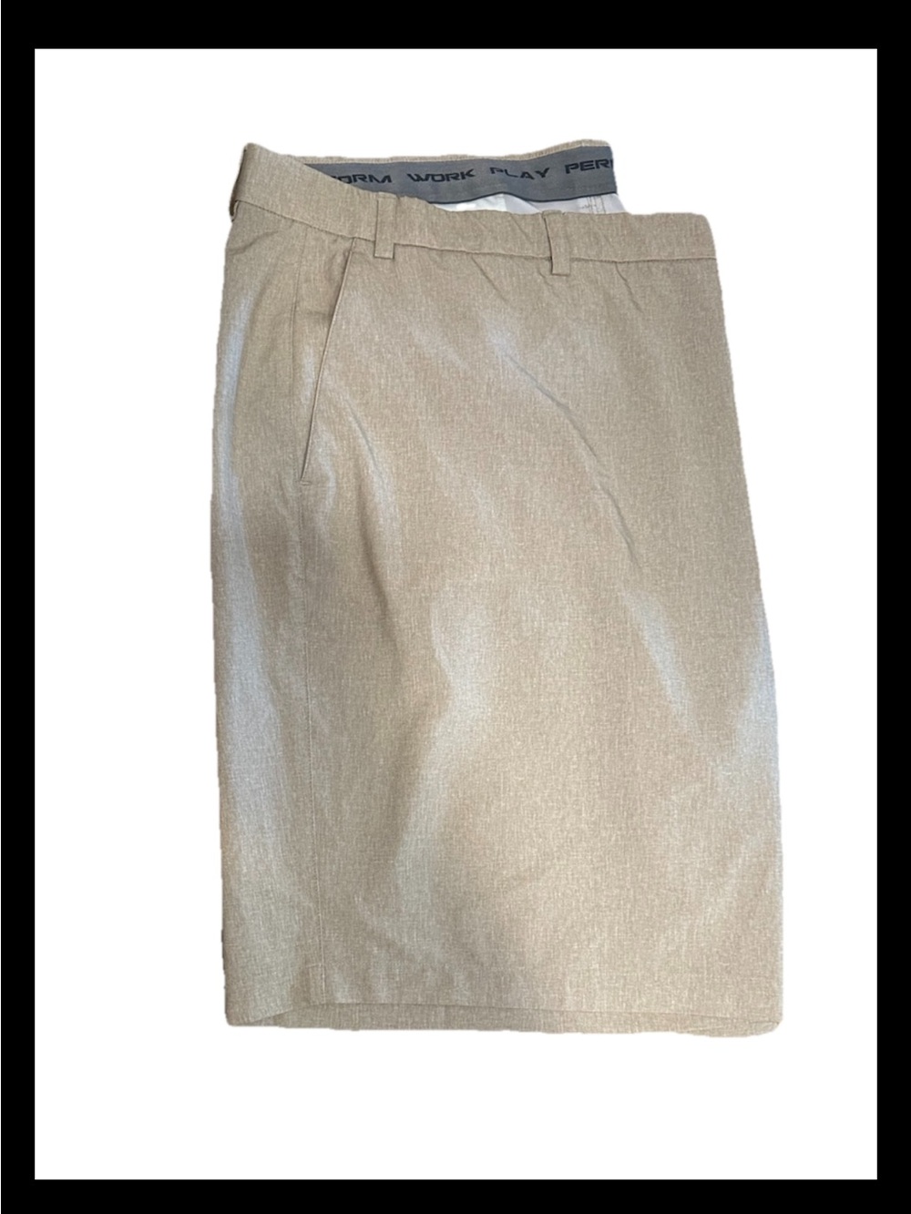 Roundtree & Yorke Performance Men’s 50B Khaki Golf Shorts Stretch Big Tall